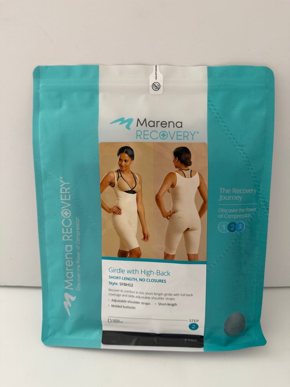 Marena Recovery Girdle with High Back SFBHS2 Short Length EXTRA SMALL XS Black